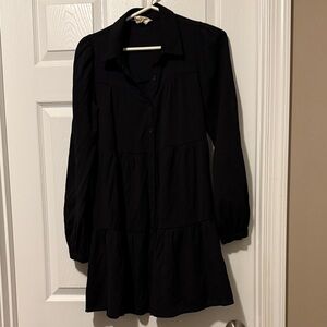 Harper Black Long Sleeve Dress